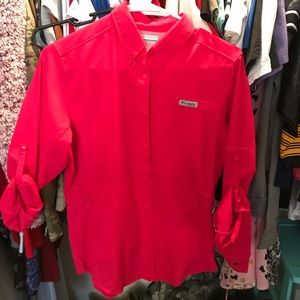 Pink long sleeve Columbia PFG Shirt